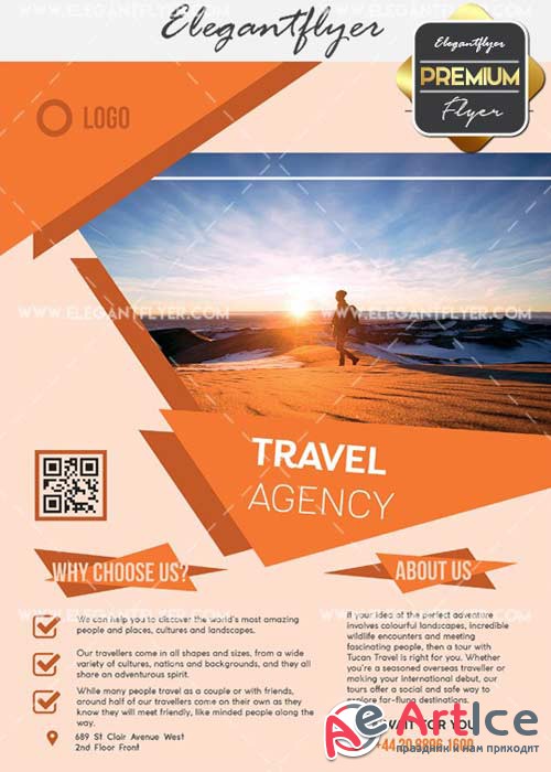 Travel Agency V30 Flyer PSD Template + Facebook Cover