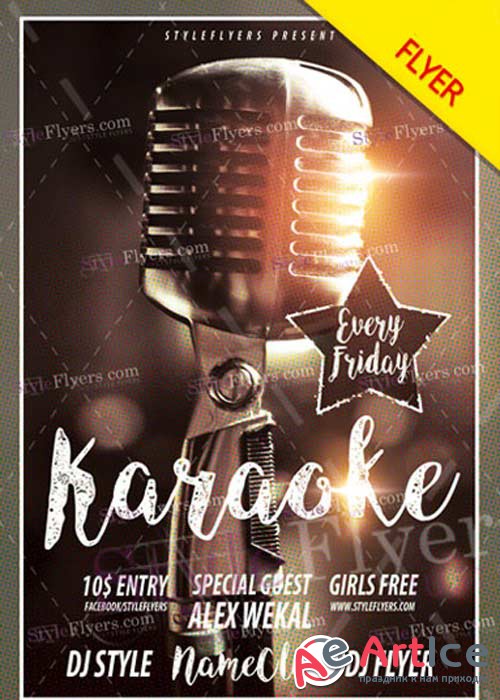 Karaoke V32 Flyer PSD Template