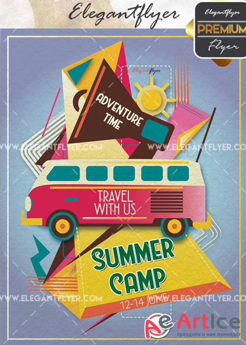 Summer Camp V27 Flyer PSD Template + Facebook Cover