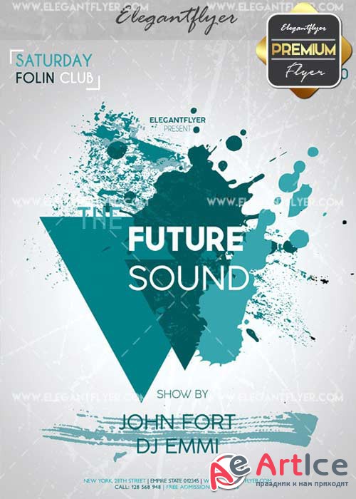 The Future Sound V33 Flyer PSD Template + Facebook Cover