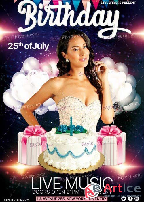 Birthday Party V41 PSD Flyer Template