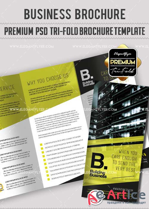 Business V29 Premium Tri-Fold PSD Brochure Template