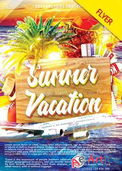 Summer Vacation V29 Flyer PSD Template