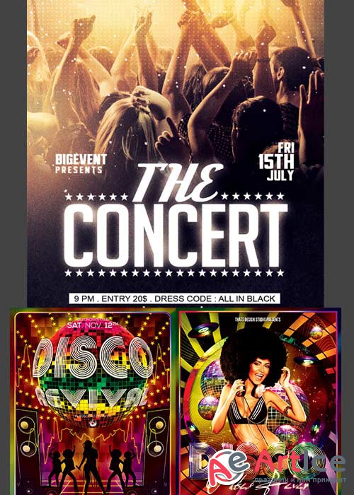 Music Festival 3in1 V7 Flyer Template