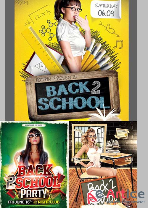 Back to School 3in1 V1 PSD Flyer Template