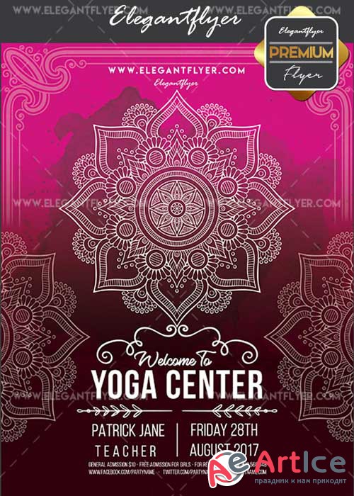 Yoga V30 Flyer PSD Template + Facebook Cover