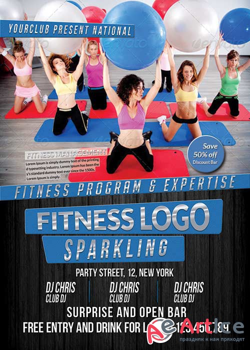 Fitness Flyer V40 PSD Template