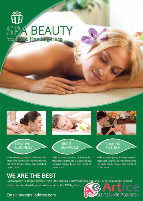 Spa beauty flyer V20 PSD Template