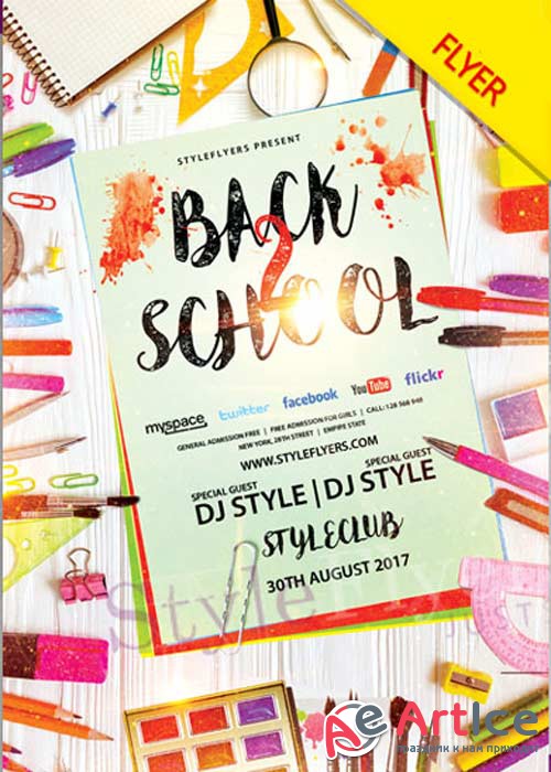 Back 2 School V42 PSD Flyer Template