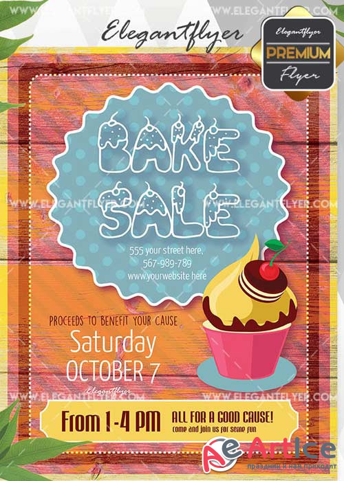 Bake Sale Flyer V5 Invitation Template