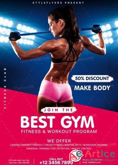 GYM V15 PSD Flyer Template