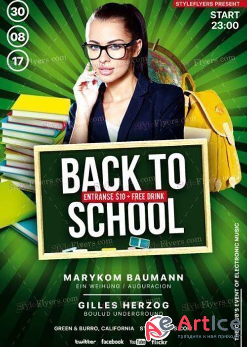 Back To School V43 PSD Flyer Template