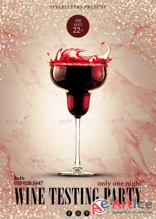 Wine V20 PSD Flyer Template