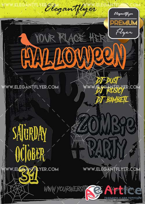 Halloween V41 Flyer PSD Template + Facebook Cover