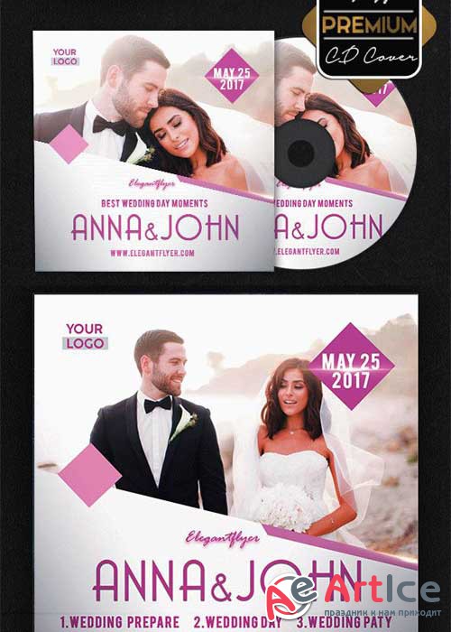 Wedding Day V23 Premium CD Cover PSD Template