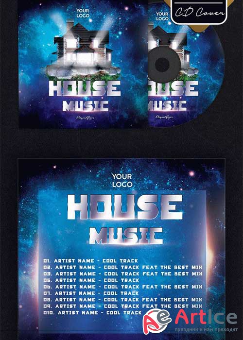 House Music V27 Premium CD Cover PSD Template