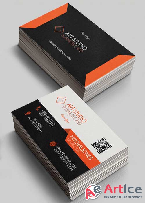 Art Studio V1 Premium Business Card Templates PSD