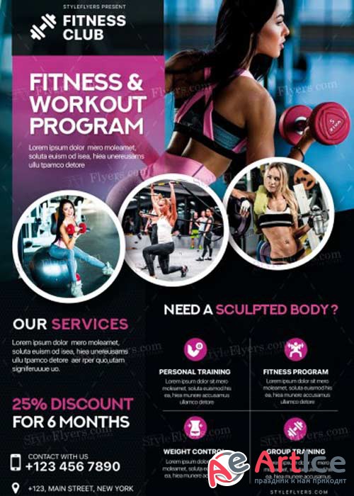 GYM V25 PSD Flyer Template