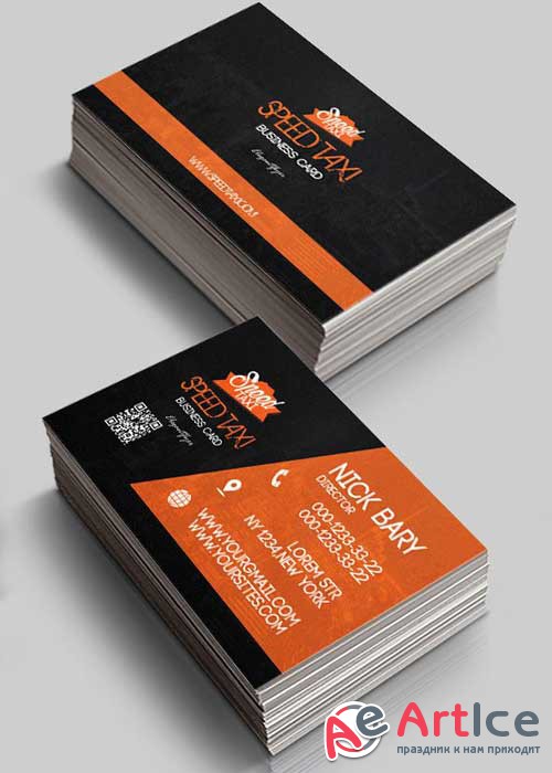 Speed Taxi V4 Premium Business Card Templates PSD