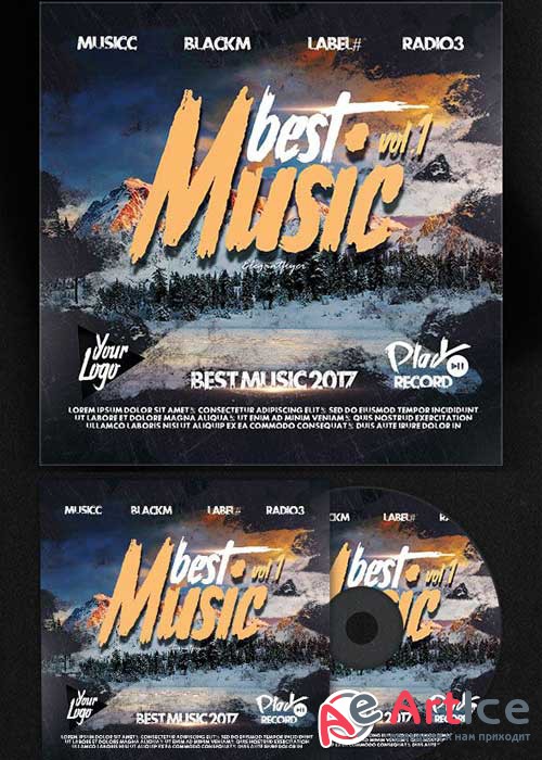 Best Music V2 Premium CD Cover PSD Template