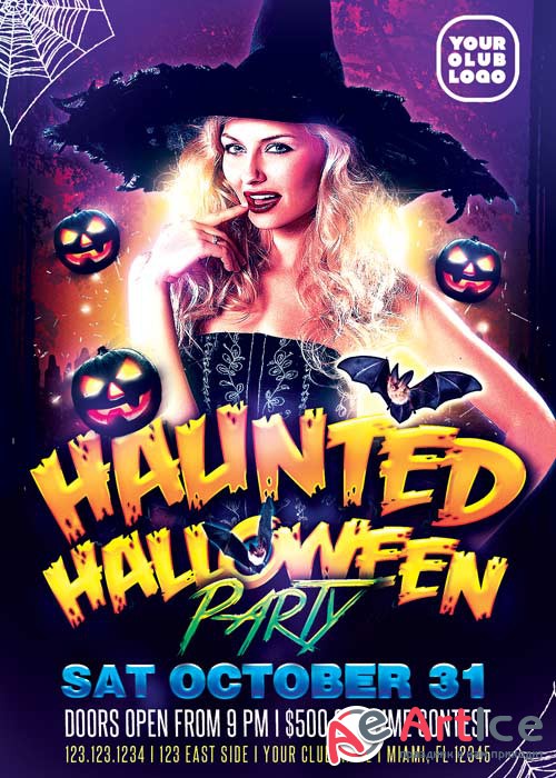 Haunted Halloween V3 2017 Flyer Template