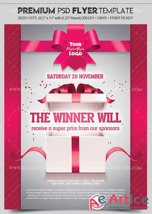 Super Raffle V1 Flyer PSD Template + Facebook Cover