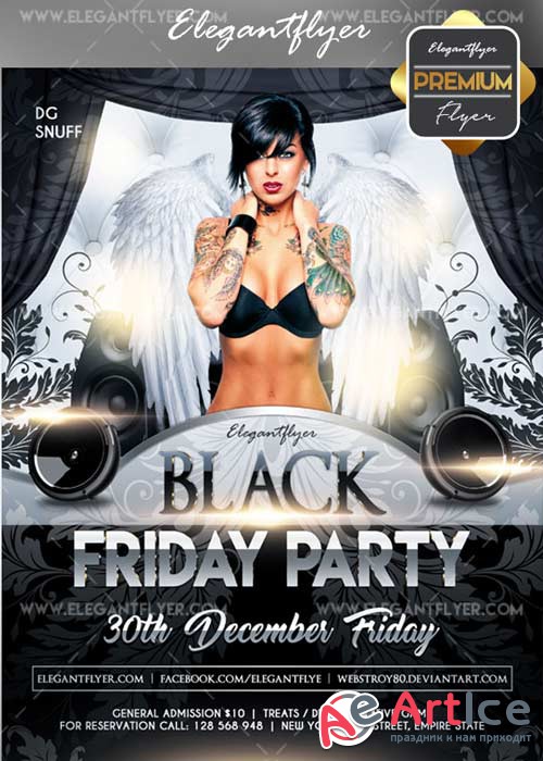 Black friday 2017 V02 Flyer PSD Template + Facebook Cover