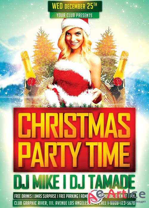 Christmas Party Time V1 2017 Flyer Template