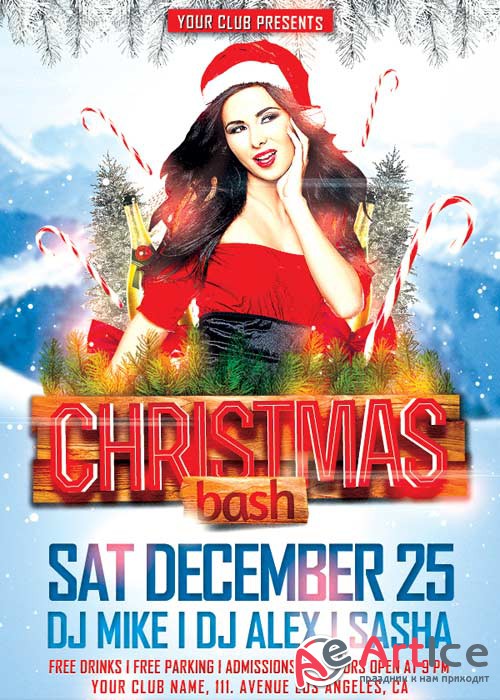 Christmas Bash V4 2017 Flyer Template