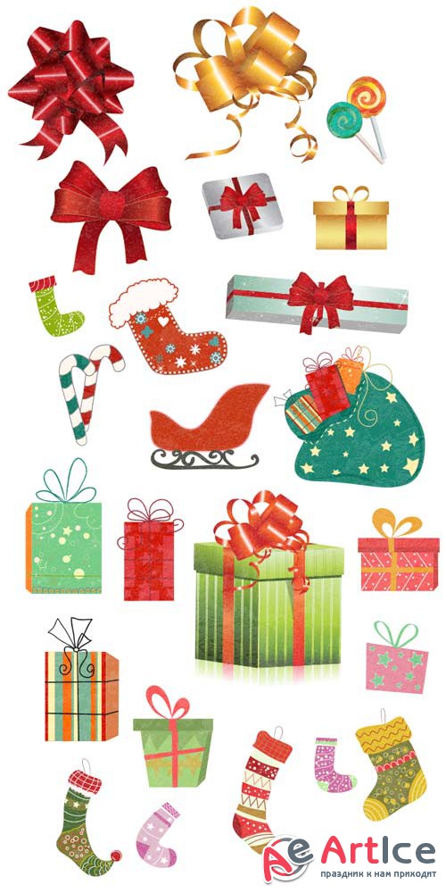 Christmas Vector Ornaments Set 1 - Stock Vector