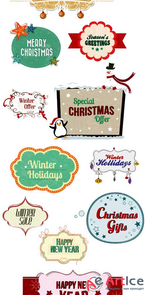 Christmas vector frames - Stock Vector