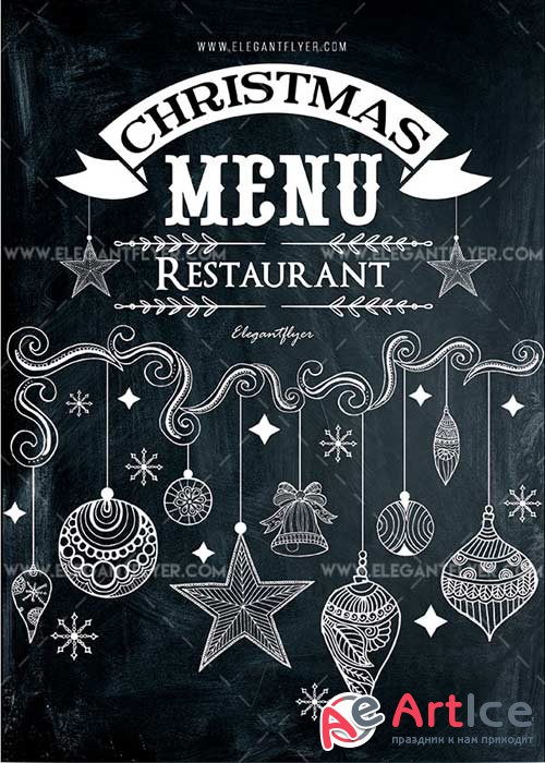 Christmas Menu Restaurant V7 2018 PSD Template