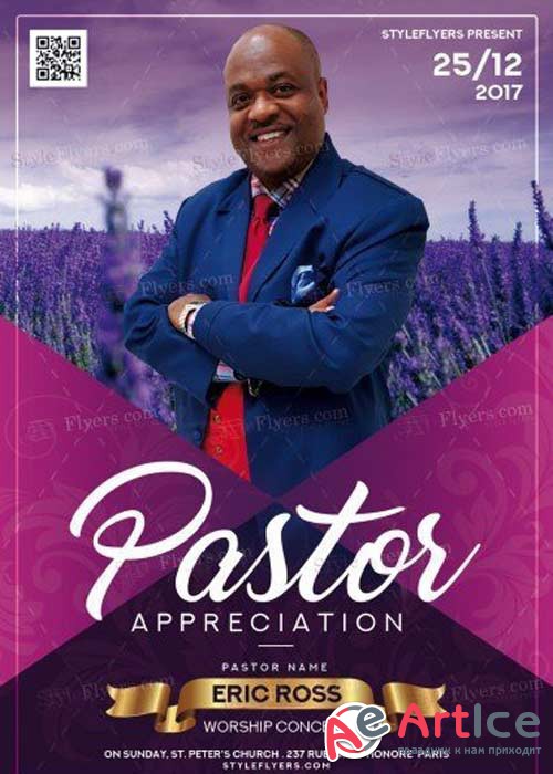 Pastor Appreciation V39 PSD Flyer Template