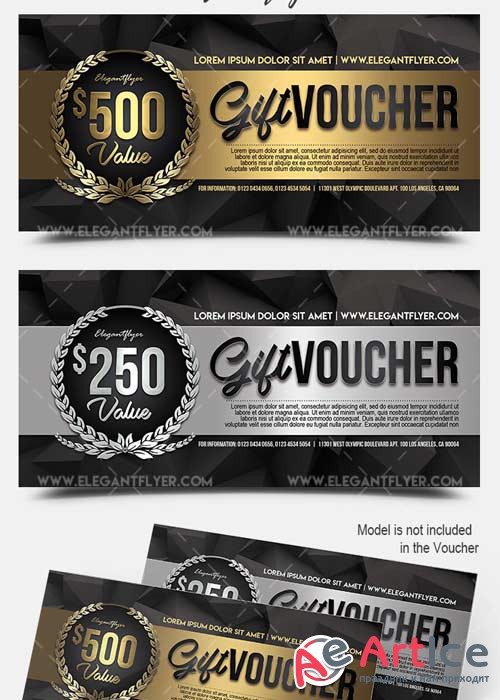 Celebratory V1 Premium Gift Certificate PSD Template