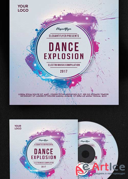 Dance Explosion V1 Premium CD Cover PSD Template