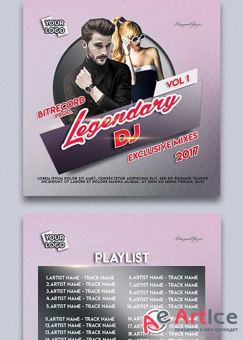 Legendary Dj V1 Premium CD Cover PSD Template