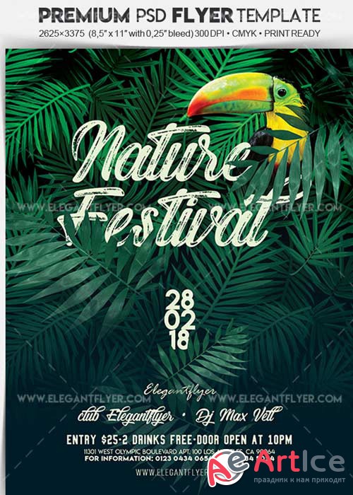 Nature Festival V5 Flyer PSD Template + Facebook Cover