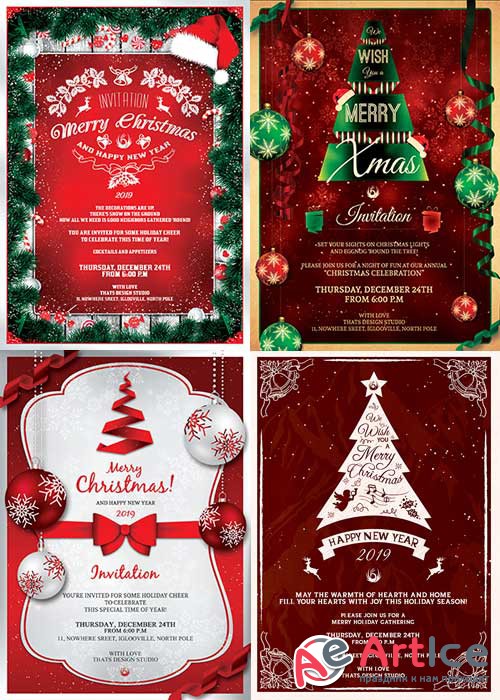 Christmas Invitation V2 4in1 Template