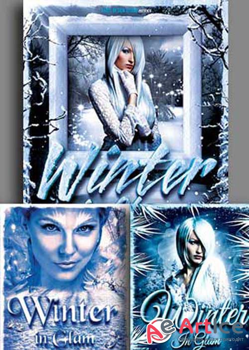 Winter Party Flyer 3in1 V2 Template