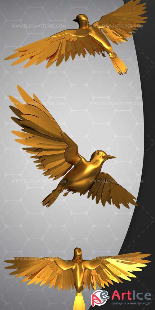 Gold Bird V1 2018 Premium 3d Render Templates