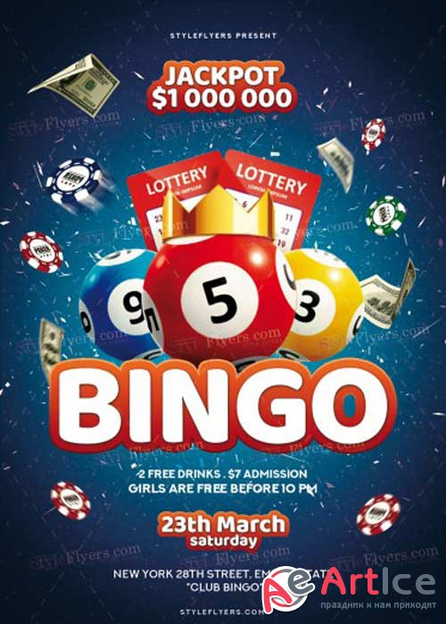 Bingo V1 2018 PSD Flyer Template