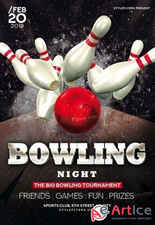 Bowling V2 2018 PSD Flyer Template