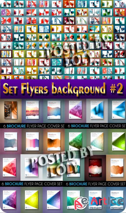 Set  Flyers backgroun #2 - Stock Vector