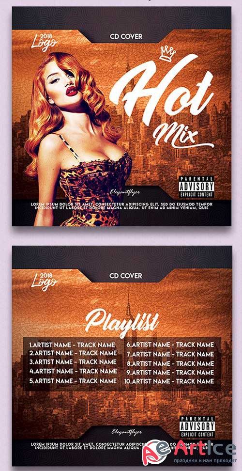 Hot Mix V1 2018 Premium CD Cover PSD Template