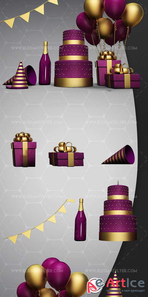 Happy Birthday V1 2018 Premium 3d Render Templates