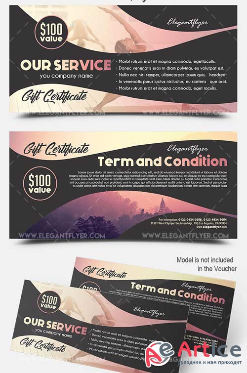 Yoga V2 2018 Premium Gift Certificate PSD Template