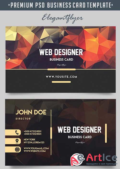 Web Designer V1 2018 Premium Business Card Templates PSD