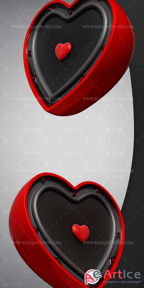 Musical Heart V1 2018 3d Render Templates