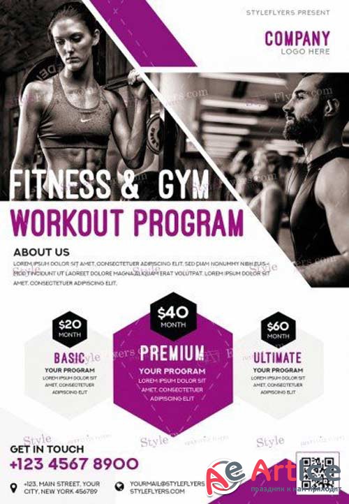 GYM V6 2018 PSD Flyer Template