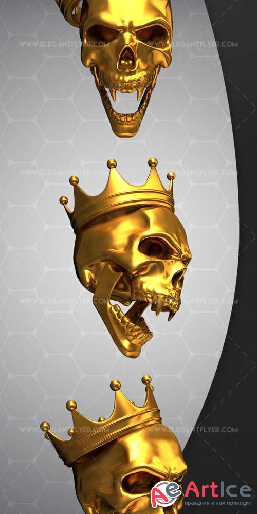 Skull Crown V1 2018 Premium 3d Render Templates